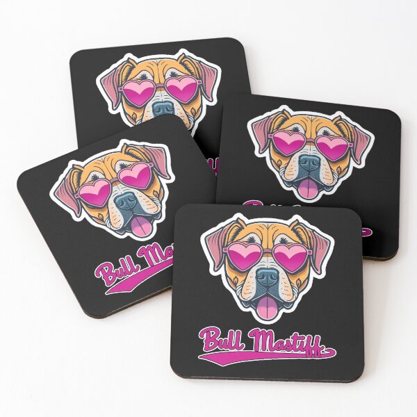Item preview, Bull Mastiff in Heart Shaped Sunglasses designed and sold by KellysComColors.
