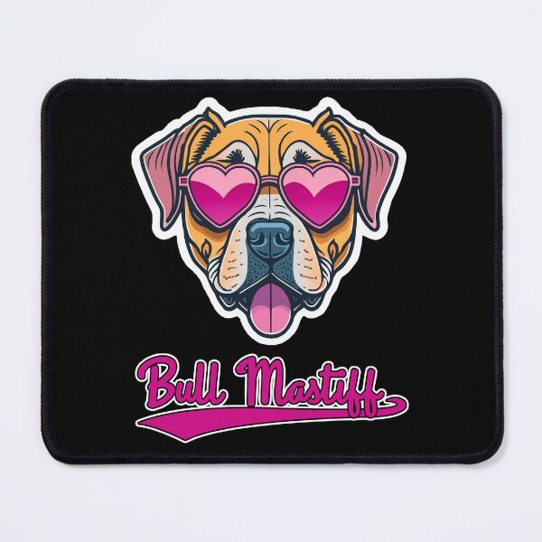 Item preview, Bull Mastiff in Heart Shaped Sunglasses designed and sold by KellysComColors.