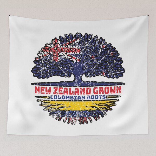 Item preview, Colombia Colombian New Zealander New Zealand Tree Roots Flag designed and sold by FlagX.
