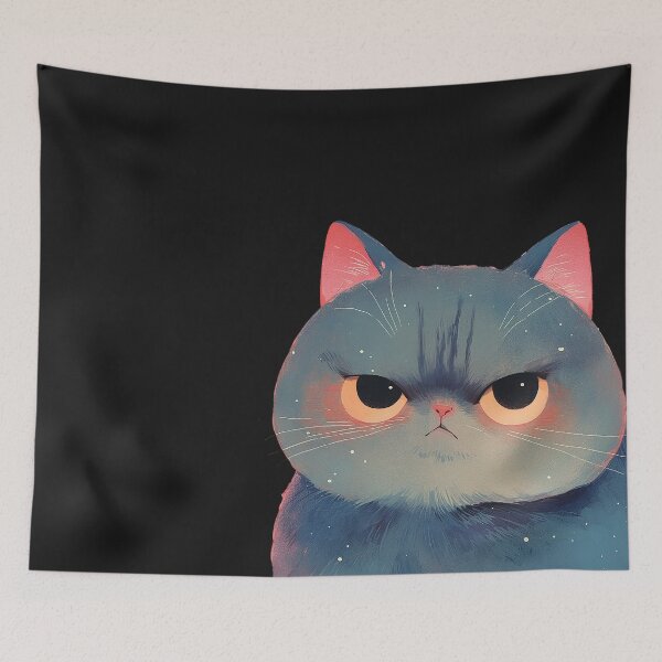 Item preview, Grumpy Riso Cat designed and sold by Christian Weiss.