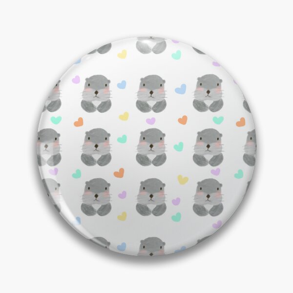 Item preview, Sea otter seamless pattern designed and sold by LeahJang.