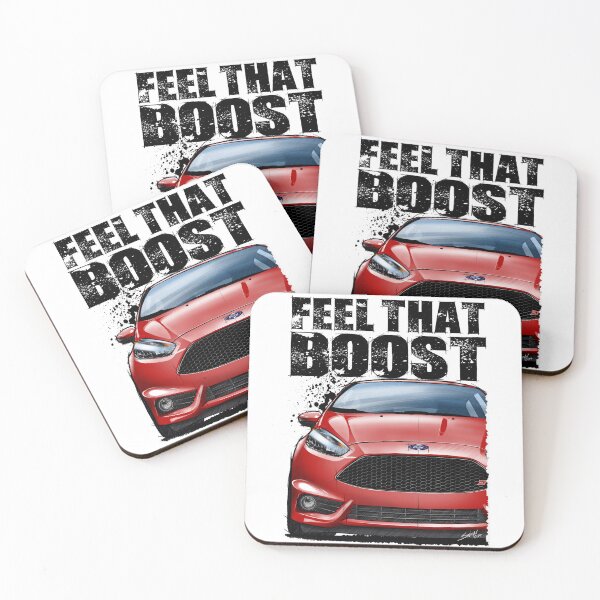 Item preview, Feel that Boost with Ford Fiesta ST in red (Light Background) designed and sold by Petrolhead T-Shirts and Art.