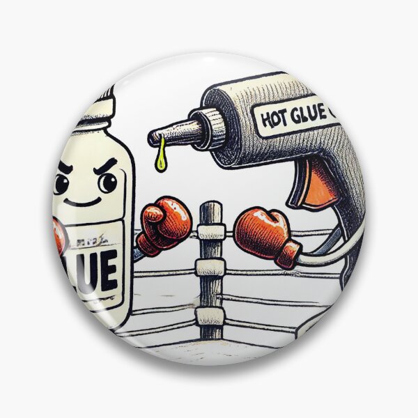 Item preview, Glue vs. Hot Glue.  The debate rages on. designed and sold by FamouslyStupid.