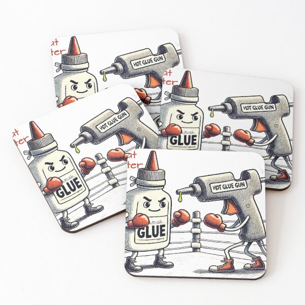 Item preview, Glue vs. Hot Glue.  The debate rages on. designed and sold by FamouslyStupid.