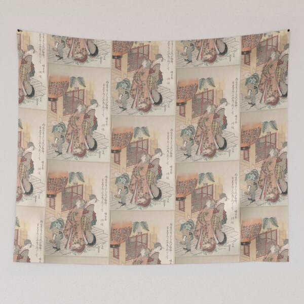 Item preview,  Young Women Visiting a Shinto Shrine Katsushika Hokusai designed and sold by TeeARTHY.