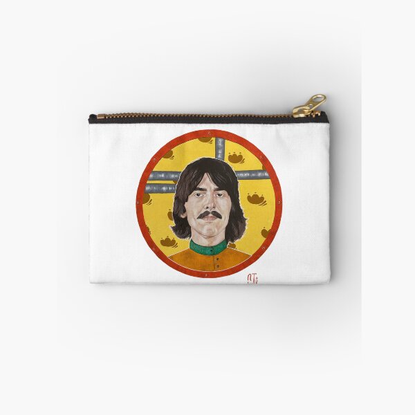 Item preview, George Harrison hand painted Yellow Submarine gouache portrait designed and sold by Bear Pokes .