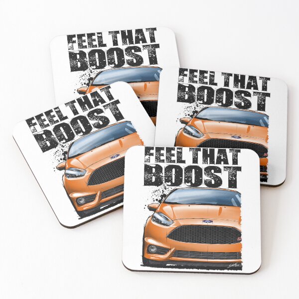 Item preview, Feel that Boost with Ford Fiesta ST in orange. (Light Background) designed and sold by Petrolhead T-Shirts and Art.
