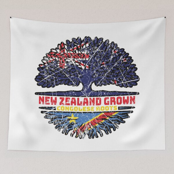 Item preview, Congo Congolese New Zealander New Zealand Tree Roots Flag designed and sold by FlagX.