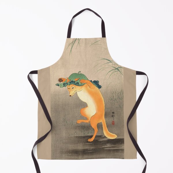 Item preview, Dancing Fox with Lotus-Leaf Hat by Koson Ohara designed and sold by TeeARTHY.