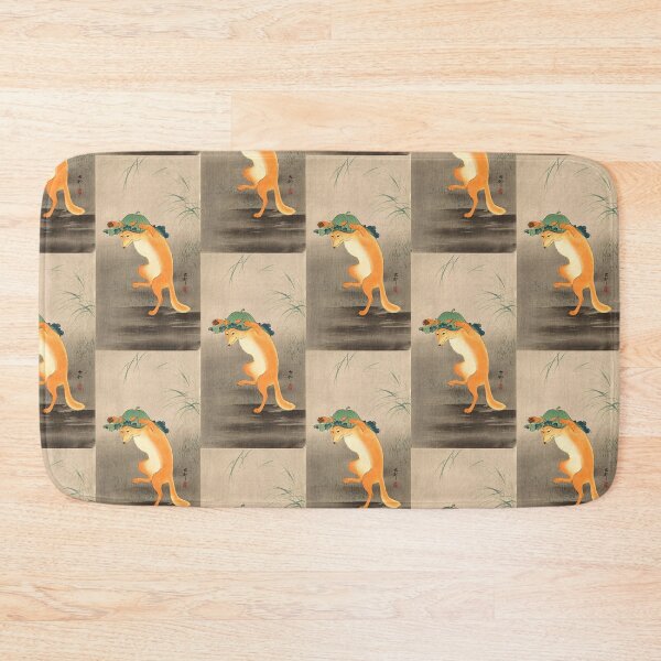 Item preview,  Dancing Fox with Lotus-Leaf Hat by Koson Ohara designed and sold by TeeARTHY.