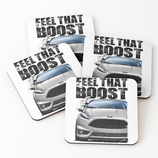 Item preview, Feel that Boost with Ford Fiesta ST in silver. (Light Background) designed and sold by Petrolhead T-Shirts and Art.