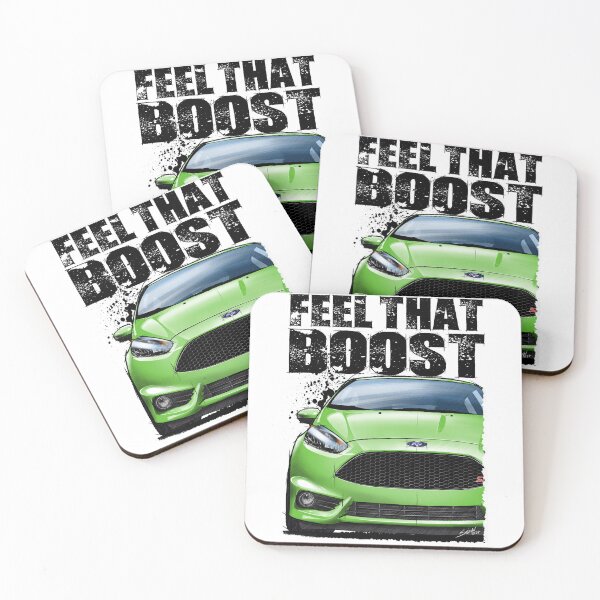Item preview, Feel that Boost with Ford Fiesta ST in green. (Light Background) designed and sold by Petrolhead T-Shirts and Art.