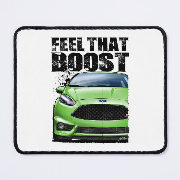 Item preview, Feel that Boost with Ford Fiesta ST in green. (Light Background) designed and sold by Petrolhead T-Shirts and Art.