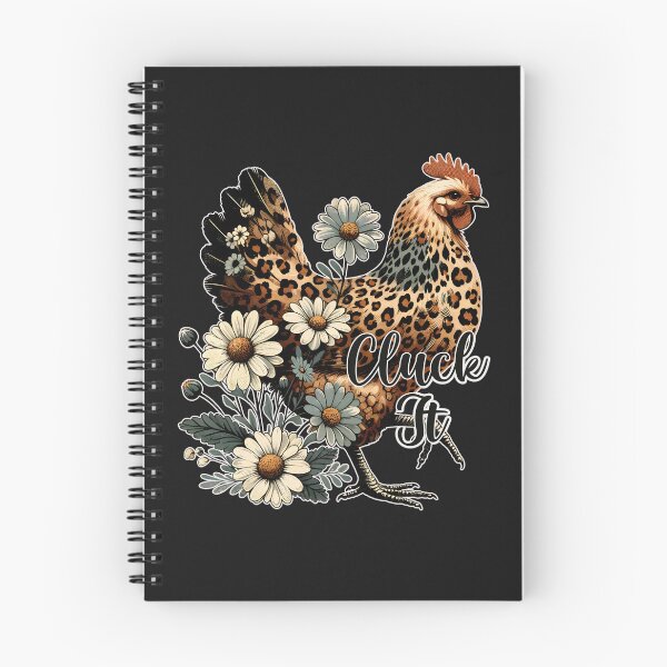 Aperçu de l'œuvre Poulet drôle à imprimé léopard Cluck It créée et vendue par AlienOccupation.