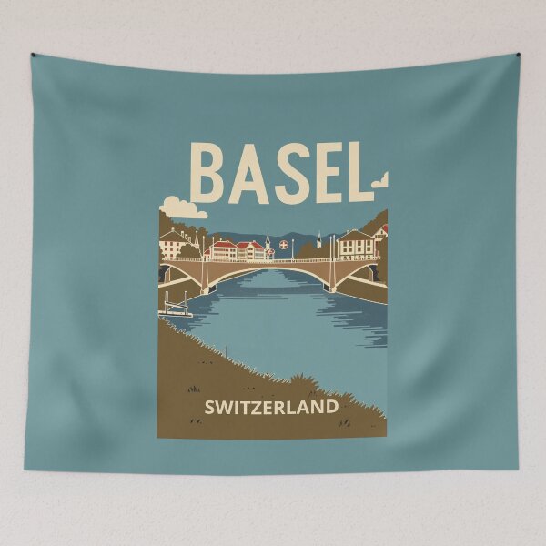 Item preview, A Vintage Travel Illustration of Basel - Switzerland  designed and sold by GoodOldVintage.