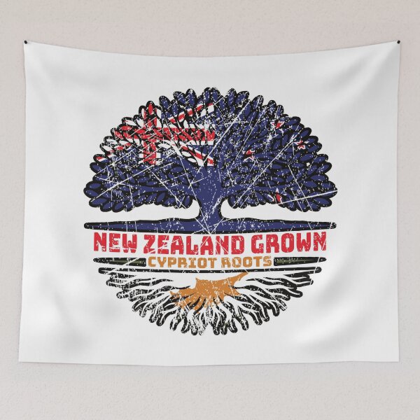 Item preview, Cyprus Cypriot Cypriote New Zealander New Zealand Tree Roots Flag designed and sold by FlagX.
