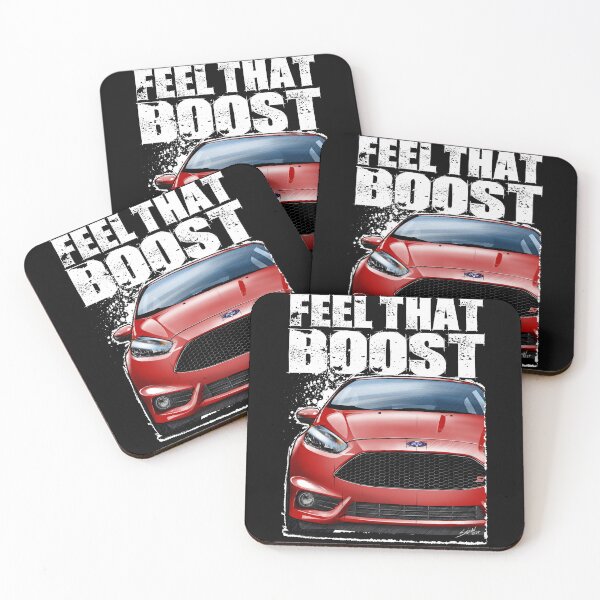 Item preview, Feel that Boost with Ford Fiesta ST in red. (Dark Background) designed and sold by Petrolhead T-Shirts and Art.