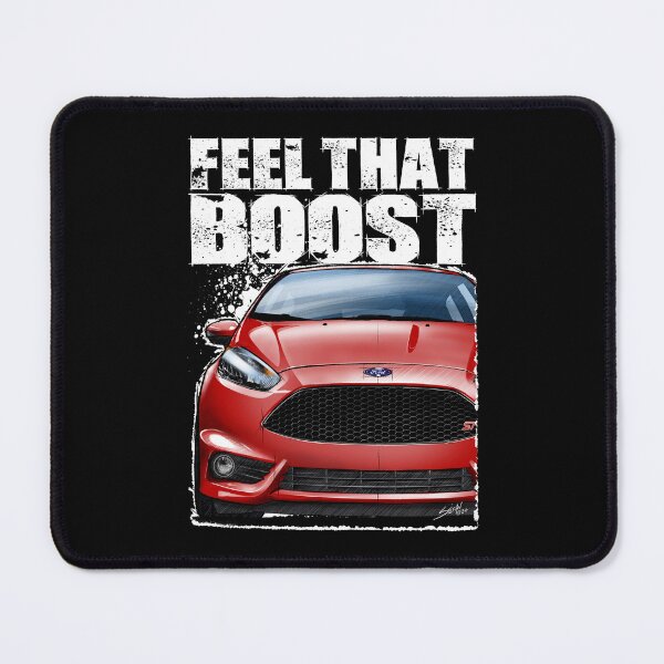 Item preview, Feel that Boost with Ford Fiesta ST in red. (Dark Background) designed and sold by Petrolhead T-Shirts and Art.
