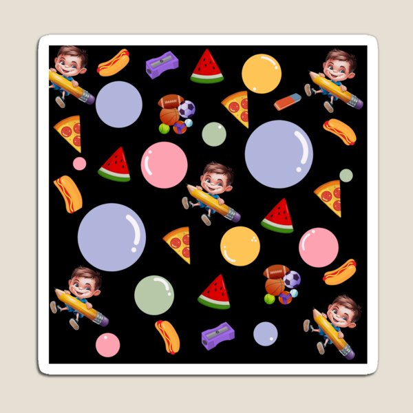 Item preview, Elementary School Graphics Colorful Black Unisex School Pattern. designed and sold by Raise2Shine.