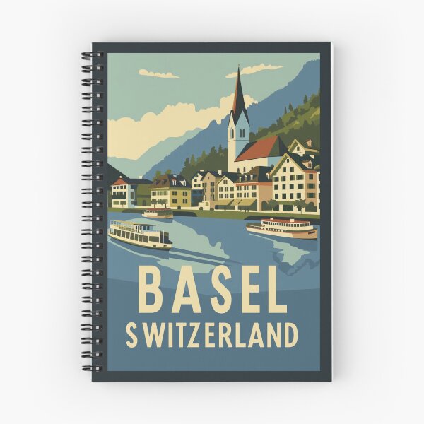 Item preview, Una ilustración de viajes vintage de Basilea - Suiza designed and sold by GoodOldVintage.