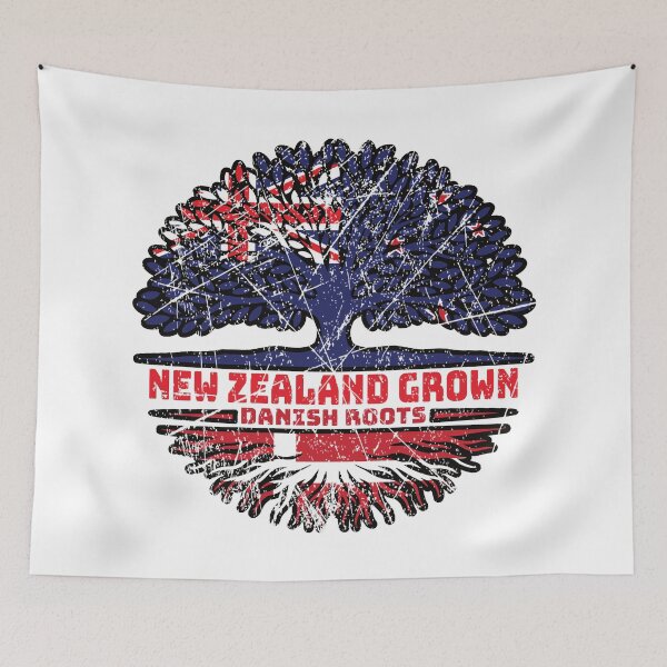 Item preview, Danish Denmark New Zealander New Zealand Tree Roots Flag designed and sold by FlagX.