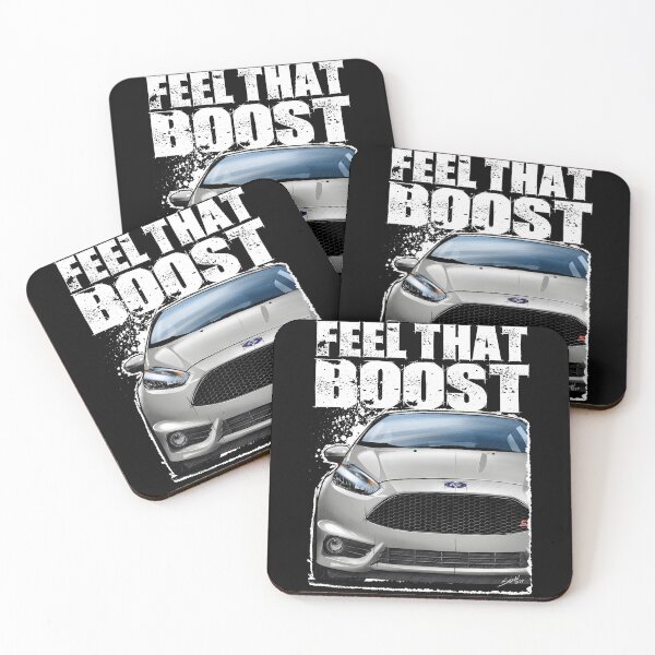 Item preview, Feel that Boost with Ford Fiesta ST in silver. (Dark Background) designed and sold by Petrolhead T-Shirts and Art.