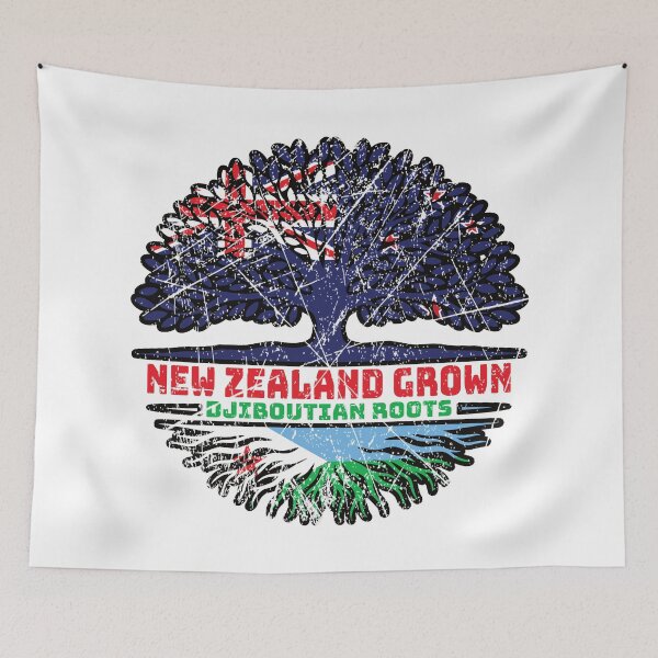 Item preview, Djibouti Djiboutian New Zealander New Zealand Tree Roots Flag designed and sold by FlagX.
