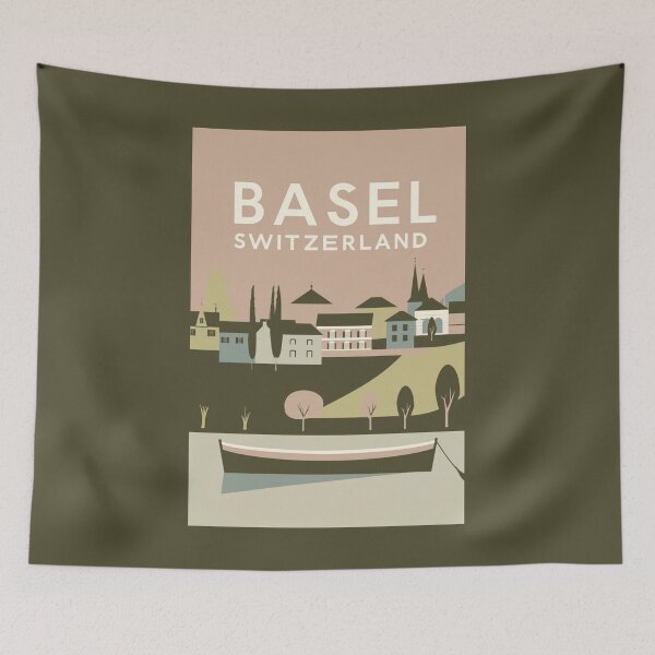 Item preview, A Vintage Travel Illustration of Basel - Switzerland  designed and sold by GoodOldVintage.