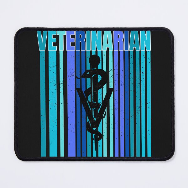 Item preview, Distressed Blue Color Striped Veterinarian Design designed and sold by AlienOccupation.