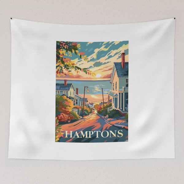 Item preview, Hamptons Travel Poster, Perfect Gift for Travel Enthusiasts, Vintage Style Wall Art, USA Wall art for home decor, Hamptons print. designed and sold by Thegalleryshop1.