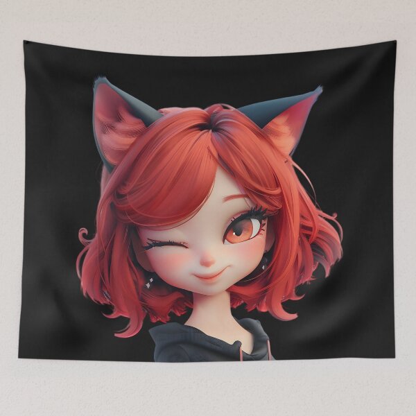 Item preview, Whimsical Catgirl: High-Detail 3D Anime Art designed and sold by AI-Only Creations.