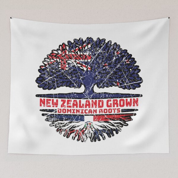 Item preview, Dominican Republic New Zealander New Zealand Tree Roots Flag designed and sold by FlagX.