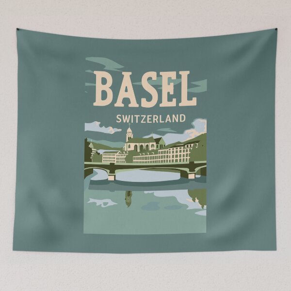 Item preview, A Vintage Travel Illustration of Basel - Switzerland  designed and sold by GoodOldVintage.