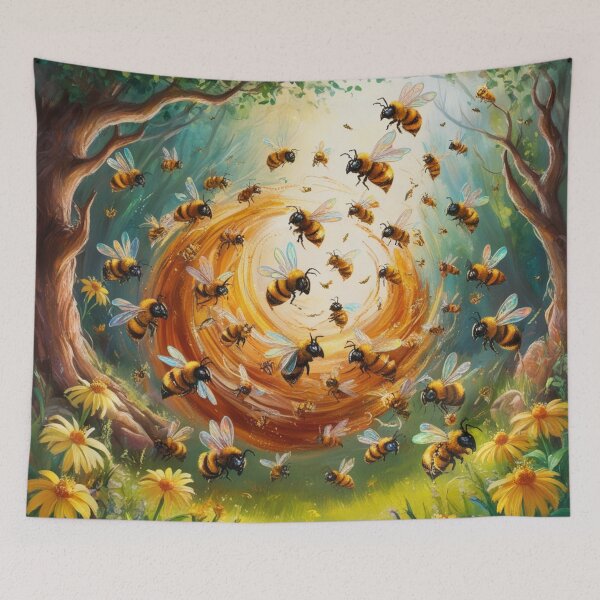 Item preview, Worker bees collecting pollen / designed and sold by PromoRedesHmo.
