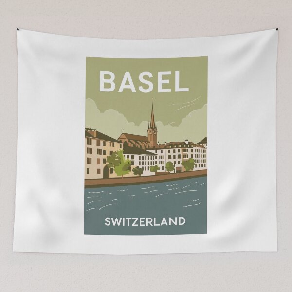 Item preview, A Vintage Travel Illustration of Basel - Switzerland  designed and sold by GoodOldVintage.