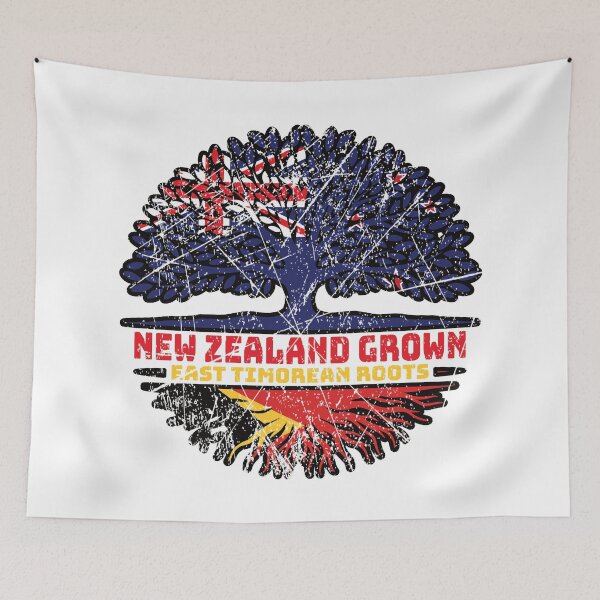 Item preview, East Timor East Timorean New Zealander New Zealand Tree Roots Flag designed and sold by FlagX.