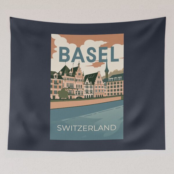 Item preview, A Vintage Travel Illustration of Basel - Switzerland  designed and sold by GoodOldVintage.