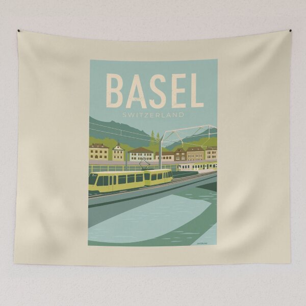 Item preview, A Vintage Travel Illustration of Basel - Switzerland  designed and sold by GoodOldVintage.