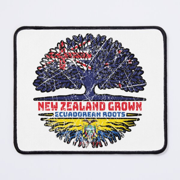 Item preview, Ecuador Ecuadorian Ecuadorean Ecuadoran New Zealander New Zealand Tree Roots Flag designed and sold by FlagX.