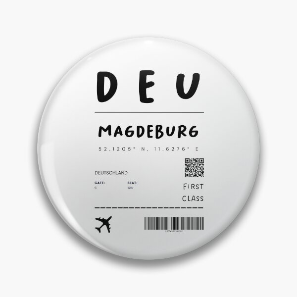 Artikelvorschau, Magdeburg | Flugticket Design | Reisen | Touristen entworfen und verkauft von RM-Journey.