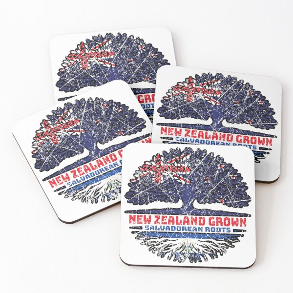 Item preview, El Salvador Salvadorean Salvadorian Salvadoran New Zealander New Zealand Tree Roots Flag designed and sold by FlagX.