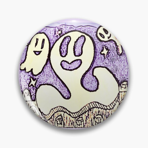 Item preview, Light Purple Smiling Ghosts Graveyards designed and sold by mizdarknezz3.