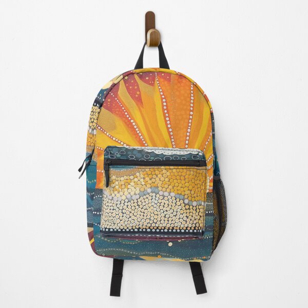 Item preview, Folk Art Beach Sunset designed and sold by Neika Shimm Designs.