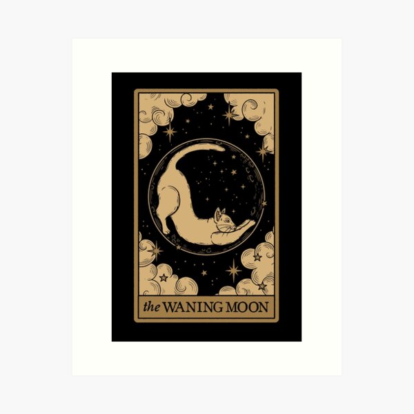 Item preview, The Waning Moon - Meow Phases designed and sold by Thiago Corrêa.