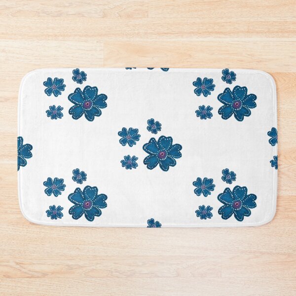 Item preview, Blue watercolor flowers with heart petals designed and sold by Beeinbliss.