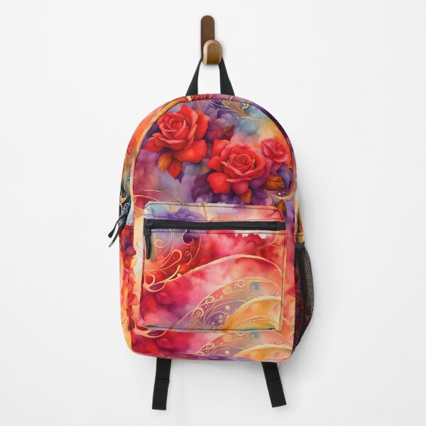Item preview, Golden swirls and roses of loving red. designed and sold by Magixa.