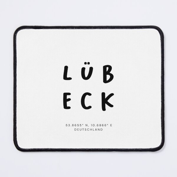 Item preview, Lübeck | Typography Design | Design Map Coordinates designed and sold by RM-Journey.