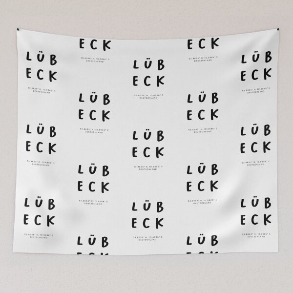 Item preview, Lübeck | Typography Design | Design Map Coordinates designed and sold by RM-Journey.