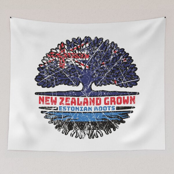 Item preview, Estonia Estonian New Zealander New Zealand Tree Roots Flag designed and sold by FlagX.