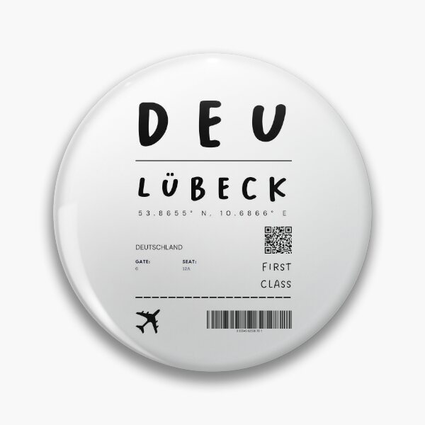 Artikelvorschau, Lübeck | Flugticket Design | Reisen | Touristen entworfen und verkauft von RM-Journey.
